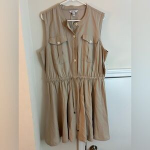 Nine West A line khaki dress xxl